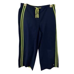 Danskin Now Navy & Green Capri Pants Size Small